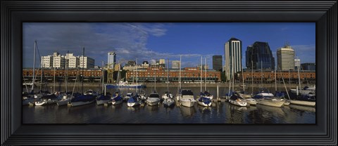 Framed Buildings On The Waterfront, Puerto Madero, Buenos Aires, Argentina Print