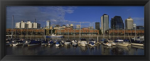 Framed Buildings On The Waterfront, Puerto Madero, Buenos Aires, Argentina Print