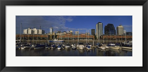 Framed Buildings On The Waterfront, Puerto Madero, Buenos Aires, Argentina Print