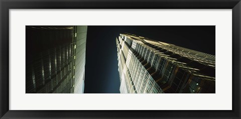 Framed Low Angle View Of A Tower, Jin Mao Tower, Pudong, Shanghai, China Print