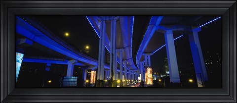 Framed Low Angle View Of An Overpasses, Shanghai, China Print