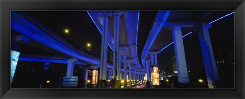 Framed Low Angle View Of An Overpasses, Shanghai, China Print