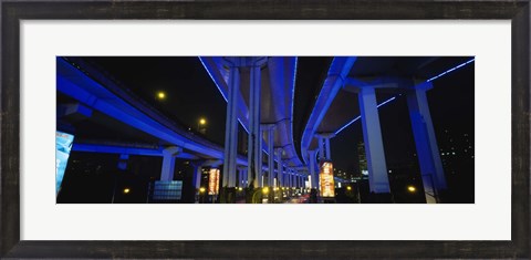 Framed Low Angle View Of An Overpasses, Shanghai, China Print