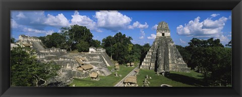 Framed Ruins Of An Old Temple, Tikal, Guatemala Print