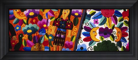 Framed Close-Up Of Textiles, Guatemala Print