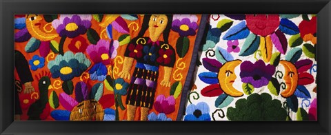 Framed Close-Up Of Textiles, Guatemala Print