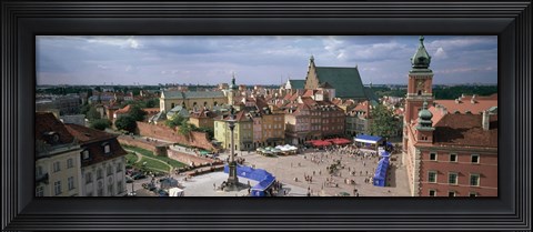 Framed High angle view of a city, Warsaw, Poland Print