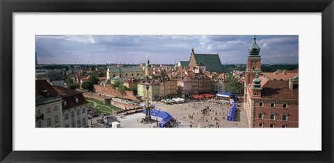 Framed High angle view of a city, Warsaw, Poland Print