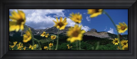 Framed Low Angle View Of Mountains, Montana, USA Print