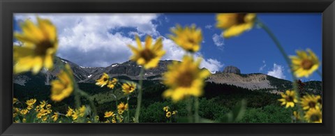 Framed Low Angle View Of Mountains, Montana, USA Print