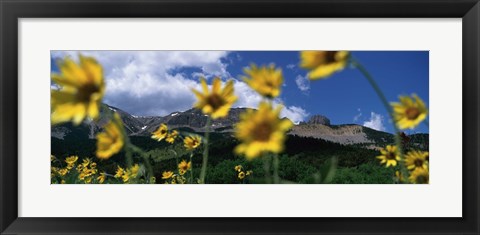 Framed Low Angle View Of Mountains, Montana, USA Print