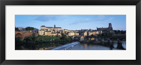 Framed Arch bridge across a river, River Tarn, Albi, France Print