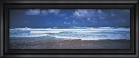 Framed Surf on the beach, Barbados, West Indies Print