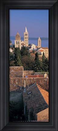 Framed High angle view of a town, Rab Island, Croatia Print