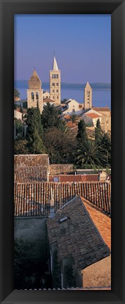 Framed High angle view of a town, Rab Island, Croatia Print