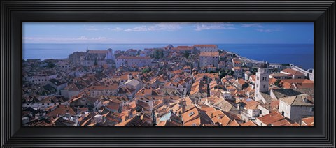 Framed High angle view of a city, Dubrovnik, Croatia Print