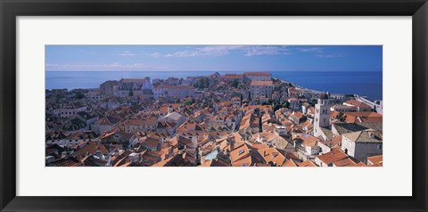 Framed High angle view of a city, Dubrovnik, Croatia Print