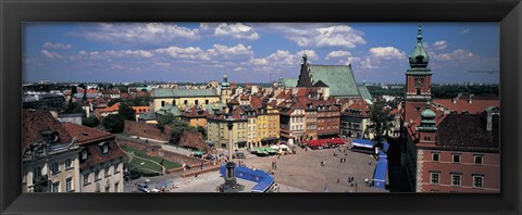 Framed High angle view of a market square, Warsaw, Silesia, Poland Print