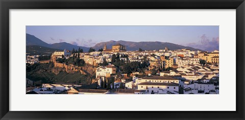 Framed High angle view of a town, Ronda, Andalucia, Spain Print