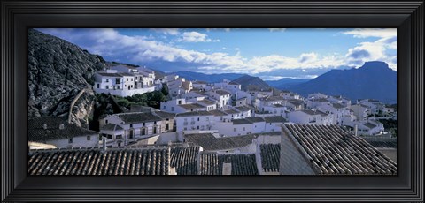 Framed High angle view of buildings in a town, Velez Blanco, Andalucia, Spain Print