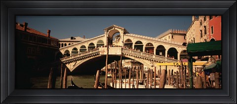 Framed Bridge over a canal, Venice, Italy Print