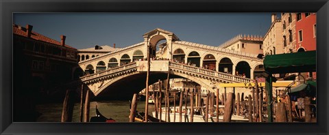 Framed Bridge over a canal, Venice, Italy Print