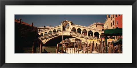 Framed Bridge over a canal, Venice, Italy Print