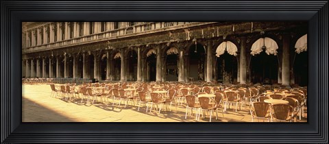 Framed Chairs Outside A Building, Venice, Italy Print