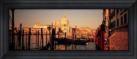 Framed Gondolas In A Canal, Venice, Italy Print