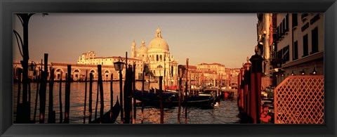 Framed Gondolas In A Canal, Venice, Italy Print
