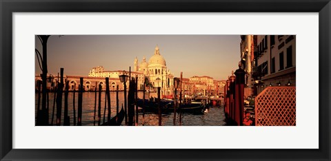 Framed Gondolas In A Canal, Venice, Italy Print