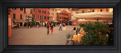 Framed Tourists in a city, Venice, Italy Print