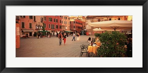 Framed Tourists in a city, Venice, Italy Print