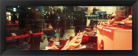 Framed Shoes displayed in a store window, Munich, Germany Print