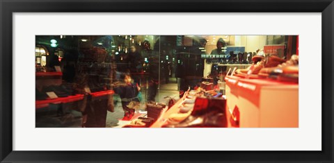Framed Shoes displayed in a store window, Munich, Germany Print