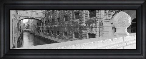 Framed Bridge Over A Canal, Bridge Of Sighs, Venice, Italy Print