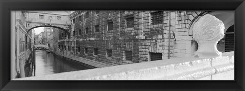 Framed Bridge Over A Canal, Bridge Of Sighs, Venice, Italy Print