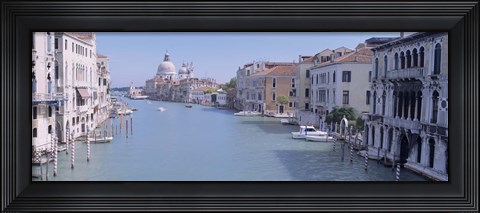 Framed Buildings Along A Canal, Santa Maria Della Salute, Venice, Italy Print