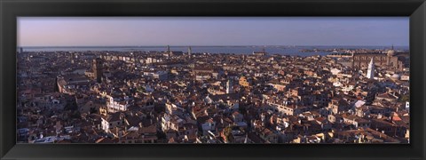 Framed High Angle View Of A City, Venice, Italy Print