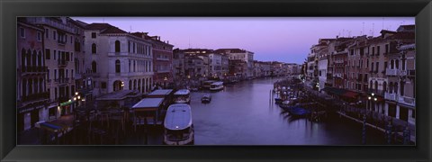 Framed Buildings Along A Canal, Venice, Italy Print
