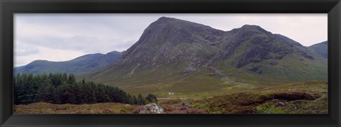 Framed Mountains On A Landscape, Glencoe, Scotland, United Kingdom Print