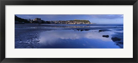 Framed Reflection Of Cloud In Water, Scarborough, South Bay, North Yorkshire, England, United Kingdom Print