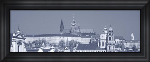 Framed Buildings In A City, Hradcany Castle, St. Nicholas Church, Prague, Czech Republic Print