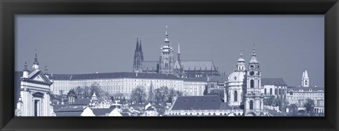 Framed Buildings In A City, Hradcany Castle, St. Nicholas Church, Prague, Czech Republic Print