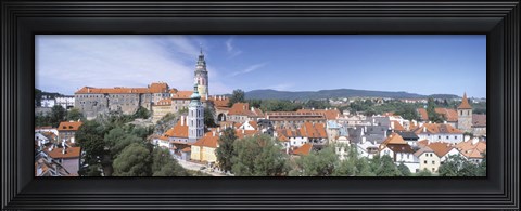 Framed Buildings in a city, Cesky Krumlov, South Bohemia, Czech Republic Print