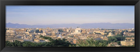 Framed High angle view of a city, Rome, Italy Print