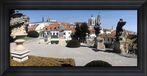 Framed Sculptures in a garden, Vrtbovska Garden, Prague, Czech Republic Print