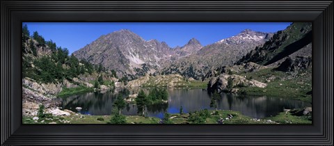 Framed Lake Surrounded By Mountains, Mercantour, Hinterland, French Riviera Print