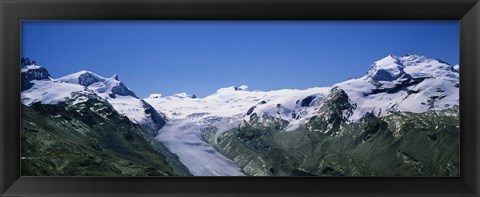 Framed Snow Covered Mountain Range Matterhorn, Switzerland Print