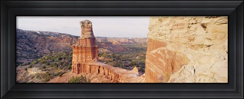 Framed High Angle View Of A Rock Formation, Palo Duro Canyon State Park, Texas, USA Print